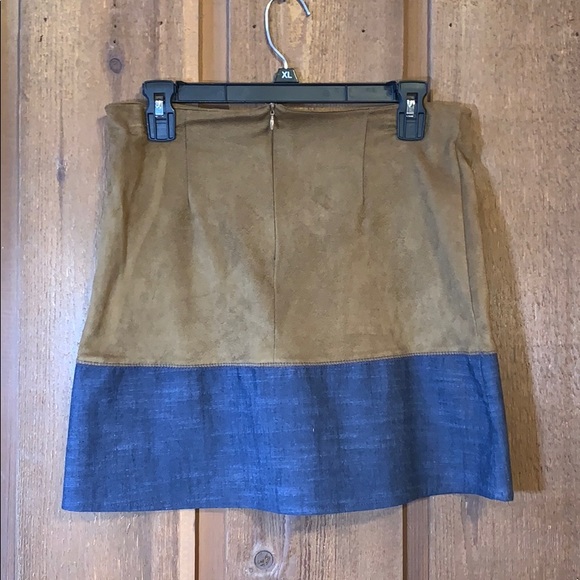 brown and denim skirt - Picture 5 of 6